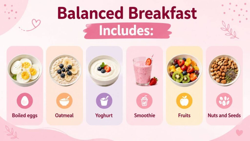 Does a Morning Routine for Students Help with Productivity? balanced breakfast includes